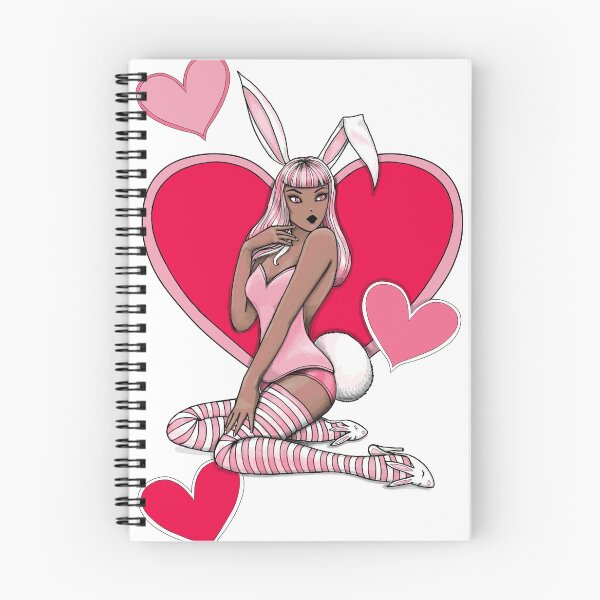 Item preview, Naughty pink Bunny chica pinup designed and sold by beesocks.
