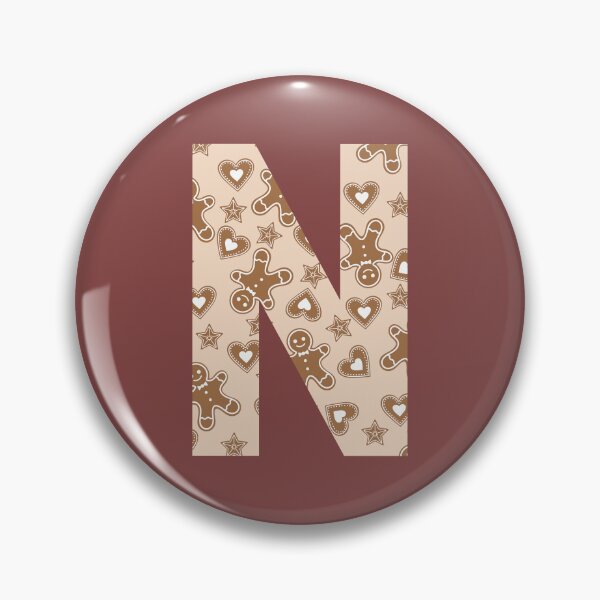 Item preview, Gingerbread Pattern Monogram Letter N designed and sold by Coffee Lifestyle.