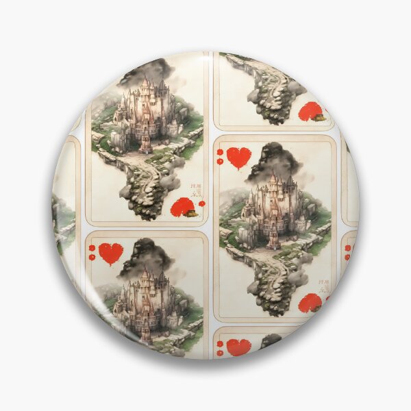 Artikelvorschau, Vintages Spielkarten-Schloss in der Himmels-Entwurfsgrafik entworfen und verkauft von StickerBird.