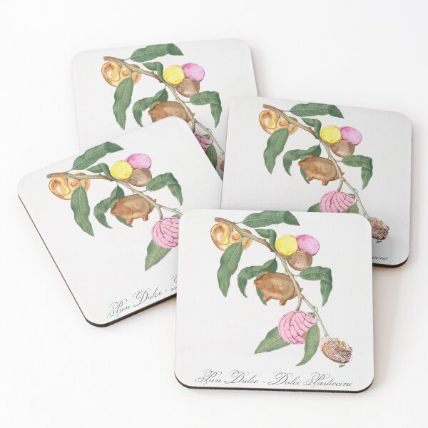 Item preview, "Pan Dulce - Dolci Pasticcini" - Pastry Tree; traditional botanical art from Pomona Italiana updated with classic Mexican desserts designed and sold by Ofeefee.