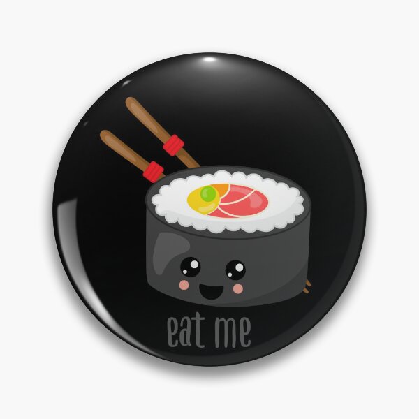 Item preview, Cute, naughty Eat Me Kawaii smiling Futo Maki sushi designed and sold by Glimmersmith.