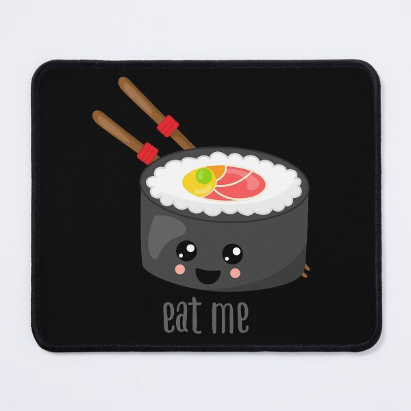 Item preview, Cute, naughty Eat Me Kawaii smiling Futo Maki sushi designed and sold by Glimmersmith.