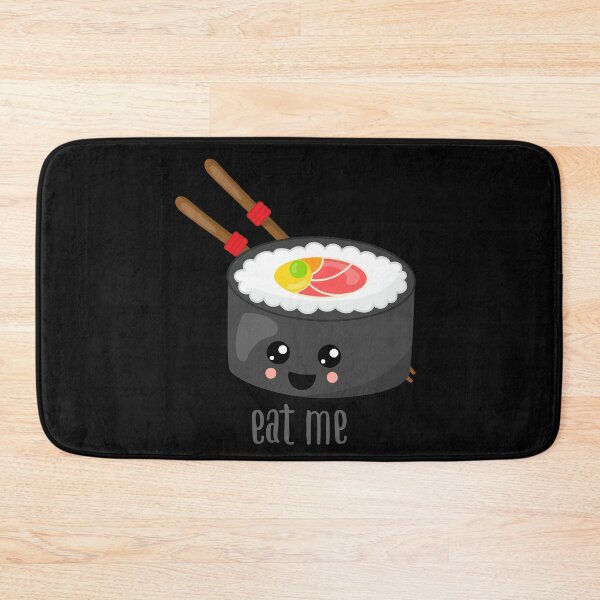 Item preview, Cute, naughty Eat Me Kawaii smiling Futo Maki sushi designed and sold by Glimmersmith.
