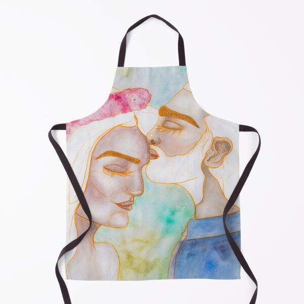 Item preview, Romantic Couple Painted in Watercolor with Colour Pencil Sketch designed and sold by Chantellearts.