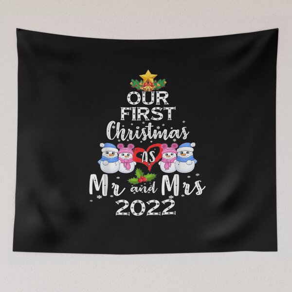 Item preview, Couple Wife Husband Our First Christmas As Mr & Mrs 2022 designed and sold by dolsy-store.