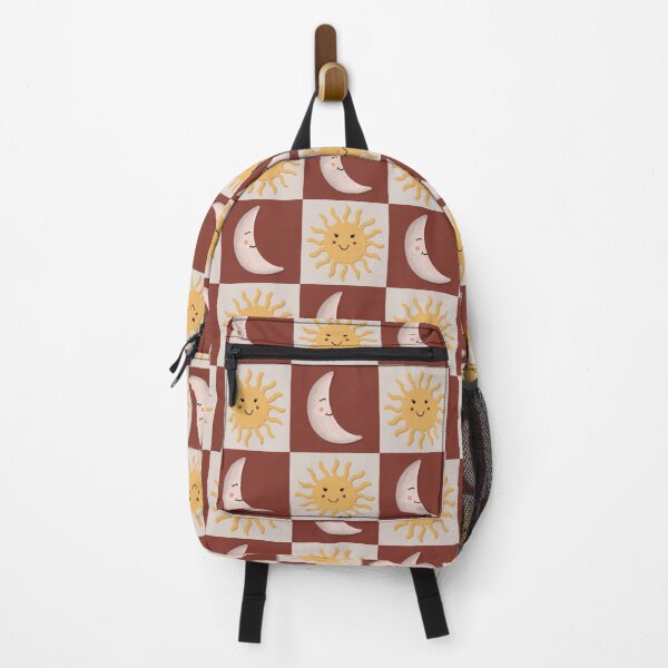 Item preview, Happy Sun and Moon Checkered Pattern designed and sold by Abbey Willis.