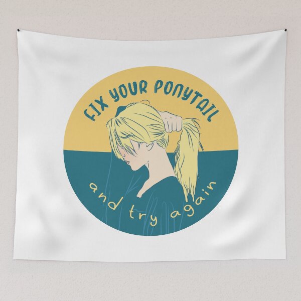 Item preview,  fix your ponytail - blue designed and sold by Wlaurence.