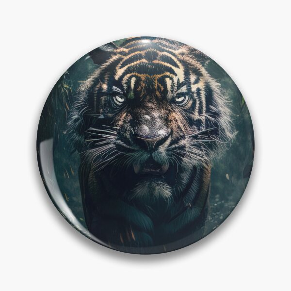 Artikelvorschau, Tiger in einem dunklen Regenwald entworfen und verkauft von RK - Shop.