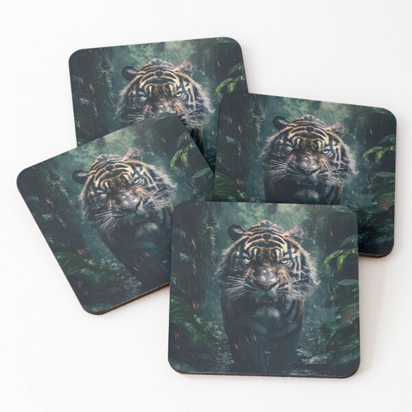 Item preview, Tiger in a dark rainforest designed and sold by RK - Shop.