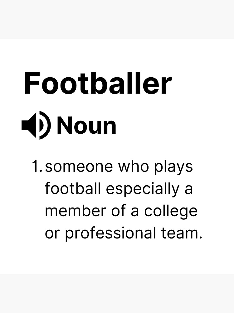 "Footballer Definition Sticker" Sticker for Sale by salystore Redbubble