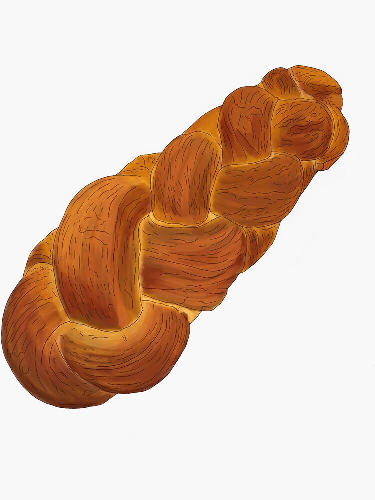 "Detailed Challah Bread Drawing" Sticker for Sale by esslev Redbubble