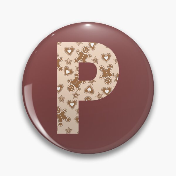 Item preview, Gingerbread Pattern Monogram Letter P designed and sold by Coffee Lifestyle.