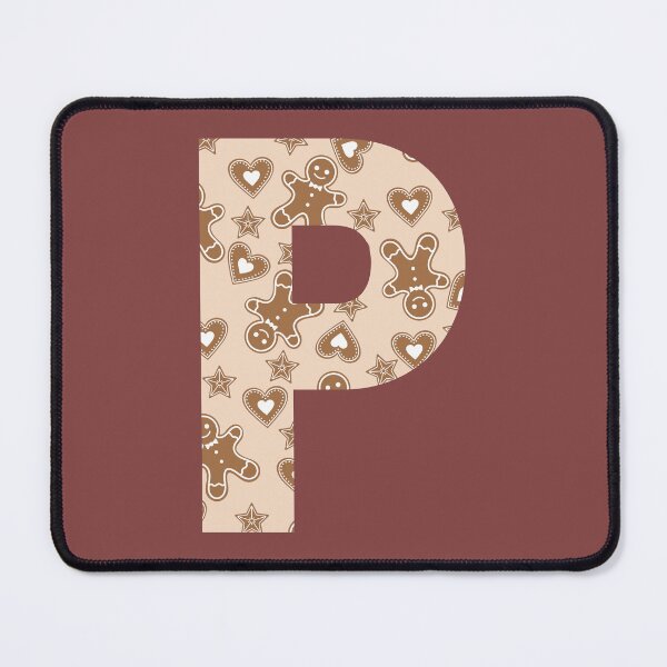 Item preview, Gingerbread Pattern Monogram Letter P designed and sold by Coffee Lifestyle.