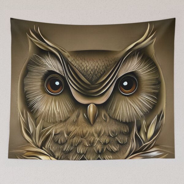 Item preview, Bronze Owl Artwork designed and sold by The Love Quill.