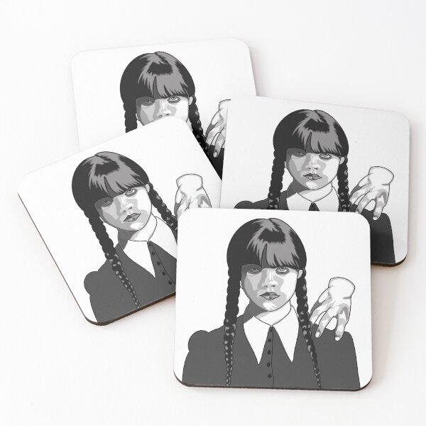 Item preview, Wednesday Addams and Thing. designed and sold by OKyak.