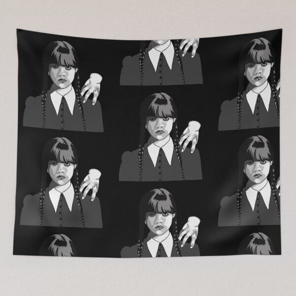 Item preview, Wednesday Addams and Thing. designed and sold by OKyak.