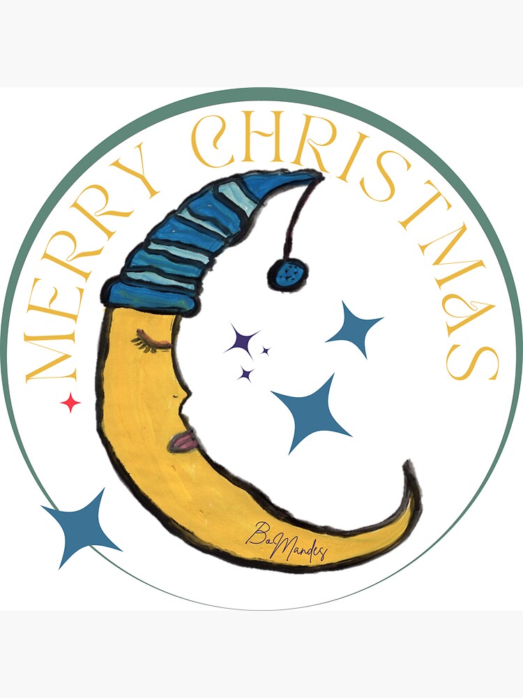 "Sleepy winter cute moon" Sticker for Sale by FilMate Redbubble