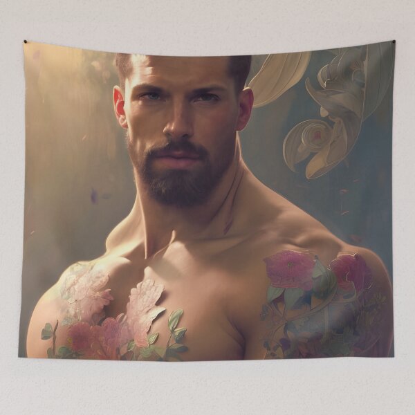 Item preview, Floral Hunk With a Nice Beard designed and sold by withdiamonds.