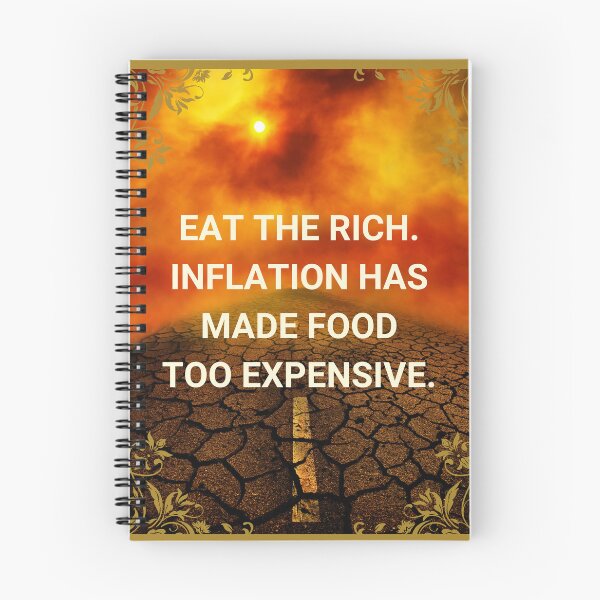 Item preview, Funny "Eat the Rich" ornate border apocalyptic scene designed and sold by Write-to-Rebel.