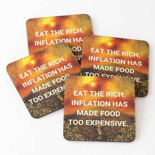 Item preview, Funny "Eat the Rich" ornate border apocalyptic scene designed and sold by Write-to-Rebel.