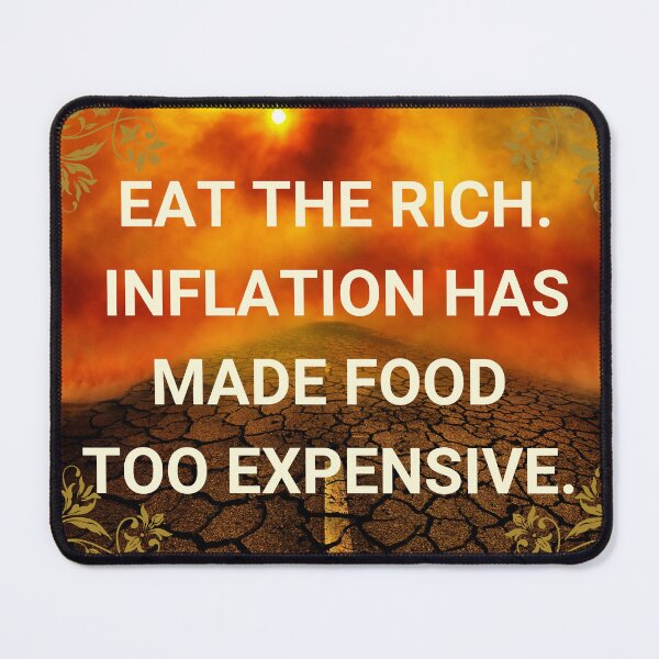 Item preview, Funny "Eat the Rich" ornate border apocalyptic scene designed and sold by Write-to-Rebel.