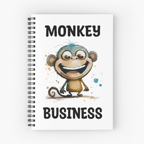 Item preview, Monkey Business Cute Watercolor Monkey Text Based Design with Cute Monkey designed and sold by CGSGraphics.