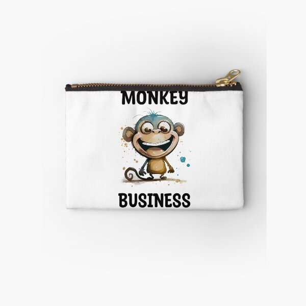 Item preview, Monkey Business Cute Watercolor Monkey Text Based Design with Cute Monkey designed and sold by CGSGraphics.