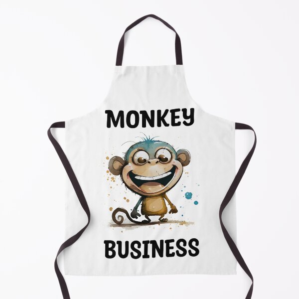 Item preview, Monkey Business Cute Watercolor Monkey Text Based Design with Cute Monkey designed and sold by CGSGraphics.