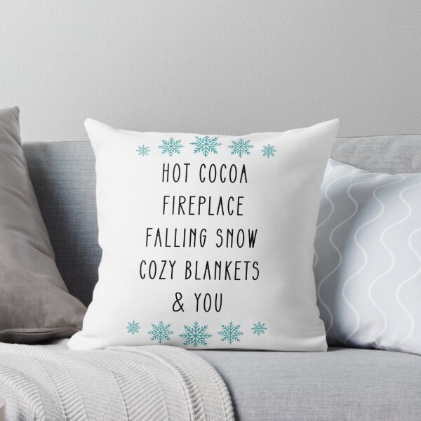 Item preview, Hot Cocoa Fireplace Falling Snow Cozy Blankets & You designed and sold by Loveart60.