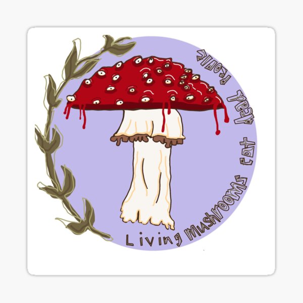 Living Mushrooms Eat Dead People Bookmark with Tassel — Yvette Lab