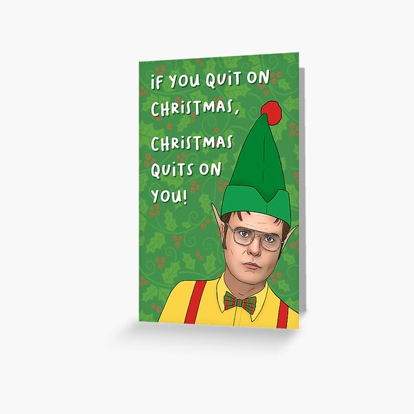 Item preview, Dwight schrute Christmas card designed and sold by Swish & Scribble.