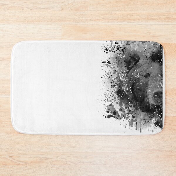 Item preview, Half faced grizzly bear portrait designed and sold by Rosaliartbook.