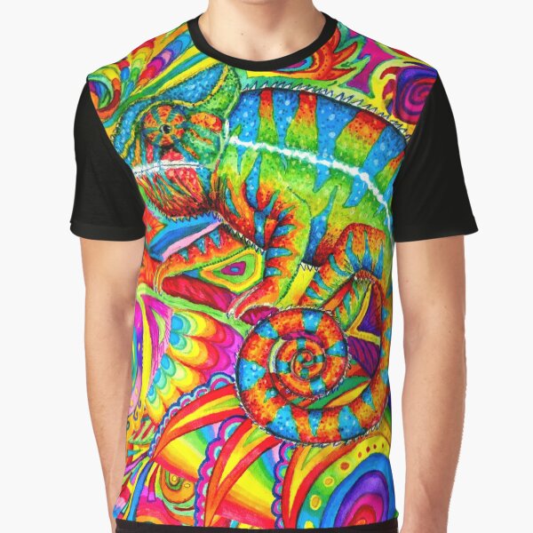 Item preview, Psychedelizard Psychedelic Chameleon Colorful Rainbow Lizard designed and sold by Rebecca Wang.