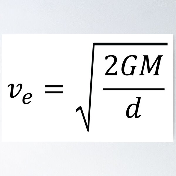 Item preview, Escape Velocity, fundamental equation of space exploration designed and sold by ScienceCorner.