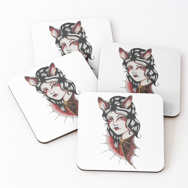 Item preview, Bat Girl- Old School Traditional Tattoo Flash designed and sold by BadamInk.