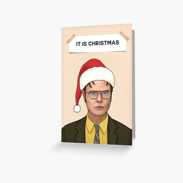 Item preview, Dwight schrute Christmas card designed and sold by Swish & Scribble.