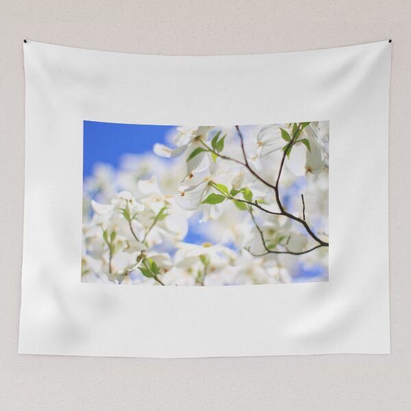 Item preview, Dogwood Tree Blossoms - Colors in Nature Background - Flower Power in White designed and sold by LivingWild.
