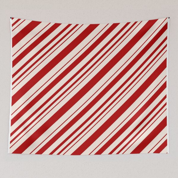 Item preview, Red and White Stripe Pattern | Christmas Stripes |Diagnonal Line Pattern designed and sold by Denefie.