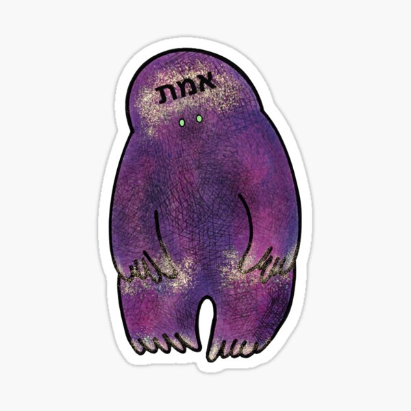 Purple Sparkle Golem (Purple Magenta Tones) Sticker