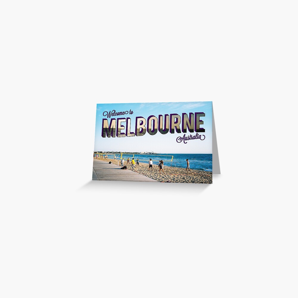 "Melbourne Australia Vintage Postcard" Greeting Card by gpunch Redbubble