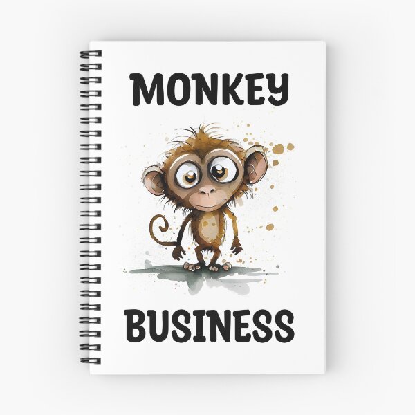 Item preview, Monkey Business Cute Watercolor Monkey Text Based Design  designed and sold by CGSGraphics.