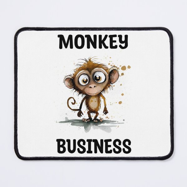 Item preview, Monkey Business Cute Watercolor Monkey Text Based Design  designed and sold by CGSGraphics.