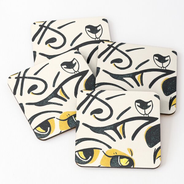 Item preview, Kitty Cat Chaos - Abstract Cat Art designed and sold by RunJumpJump.