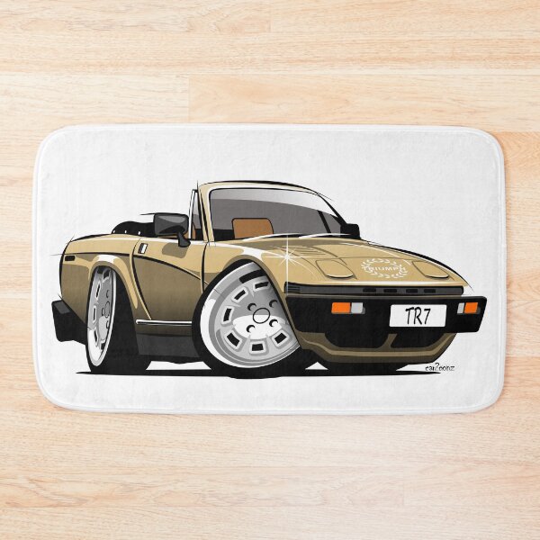 Item preview, Triumph TR7 convertible caricature gold designed and sold by car2oonz.