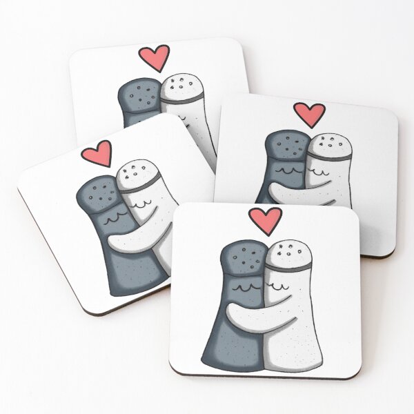 Item preview, Salt and Pepper Hugging Love : Funny illustration designed and sold by EnzoVectorism.