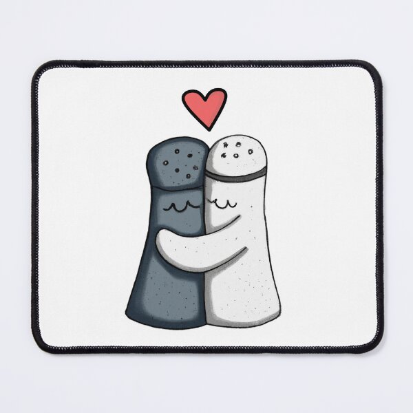 Item preview, Salt and Pepper Hugging Love : Funny illustration designed and sold by EnzoVectorism.