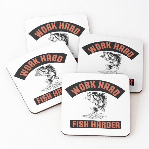 Item preview, work hard fish harder designed and sold by Usatazon on.