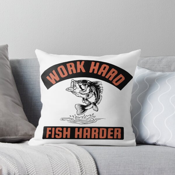 Item preview, work hard fish harder designed and sold by Usatazon on.