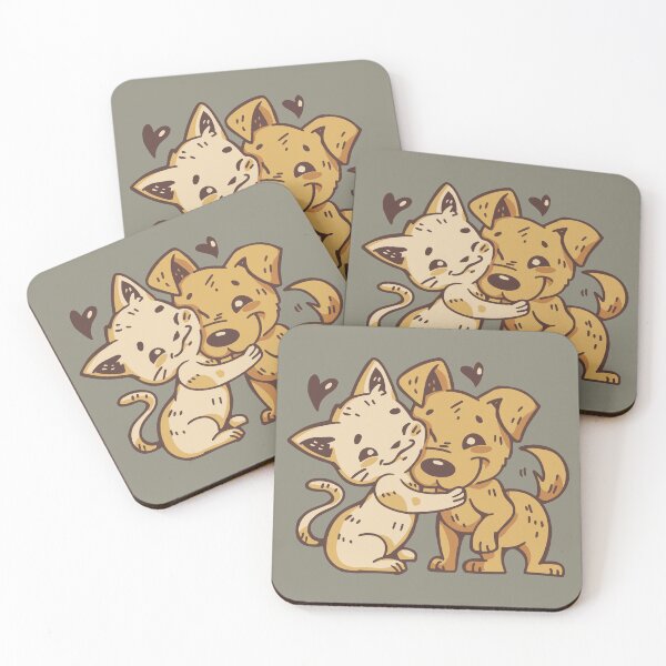 Item preview, Cat and dog hug design designed and sold by Palteeshop.