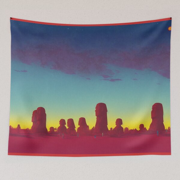 Item preview, Purple Moai Night designed and sold by Parco-Mizzo.